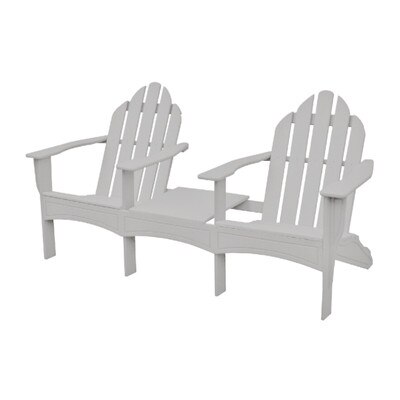 Double Adirondack Light Gray